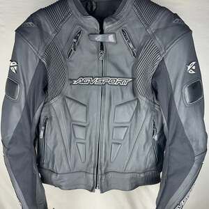 Excellent AGVsport Delta Leather Race Motorcycle Jacket CE Armour YKK Size 40